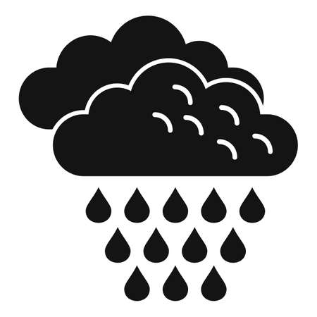 Rain cloud icon simple vector. Meteo rainy. Forecast cloudyのイラスト素材
