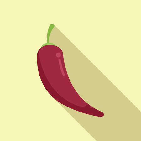 Farm pepper icon flat vector. Organic farming. Vegetable foodのイラスト素材