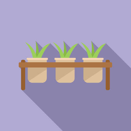 Eco farm plant pot icon flat vector. Farmer agriculture. Ecology harvestのイラスト素材