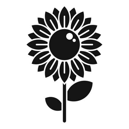 Sunflower icon simple vector. Eco farm. Food farmingのイラスト素材