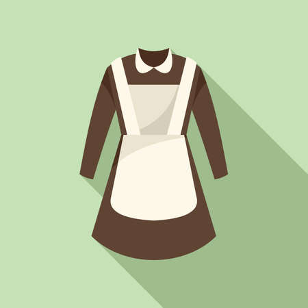 Suit dress icon flat vector. Fashion back. School uniformのイラスト素材