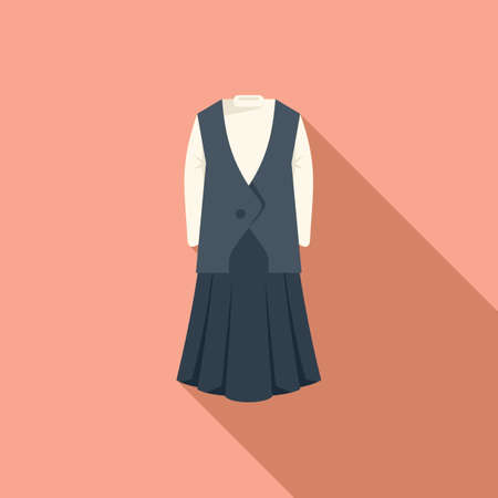 Jacket uniform icon flat vector. Fashion dress. College codeのイラスト素材