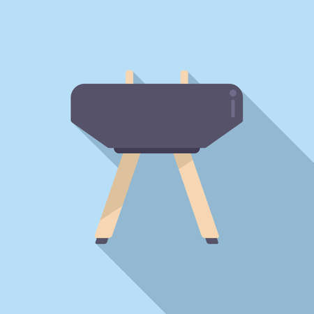 Gym horse icon flat vector. Sport children. Room equipmentのイラスト素材