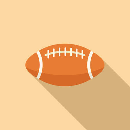 American football ball icon flat vector. Sport school. Room equipmentのイラスト素材