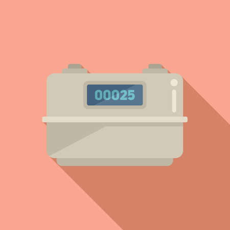 Home energy counter icon flat vector. Energy care. Digital iotのイラスト素材