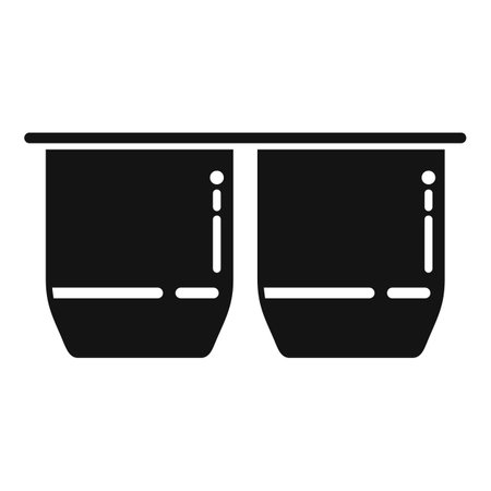 Biodegradable plastic yogurt icon simple vector. Eco recycle. Ocean wasteのイラスト素材
