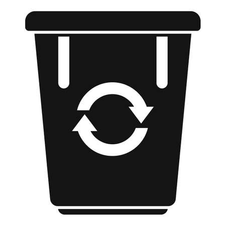 Recycle eco bag icon simple vector. Ocean waste. Water compostのイラスト素材