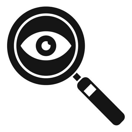 Agent magnifier icon simple vector. Service secret. Call supportのイラスト素材