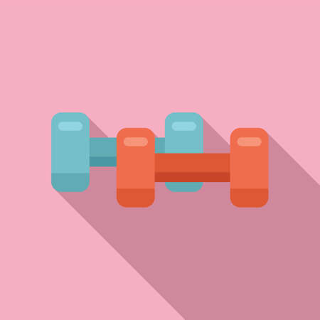 Rubber dumbbell icon flat vector. Active fitness. Workout fitのイラスト素材