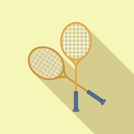 Badminton icon flat vector. Sport exercise. Healthy gymのイラスト素材