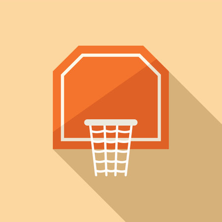 Basketball board icon flat vector. Sport exercise. Workout fitのイラスト素材