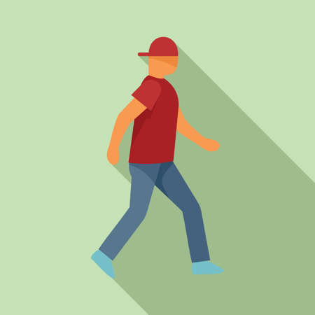 Healthy walking icon flat vector. Active gym. Sport exerciseのイラスト素材