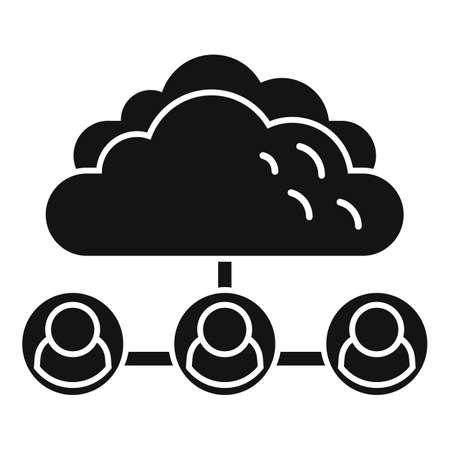 Data cloud icon simple vector. Crm system. Client softwareのイラスト素材