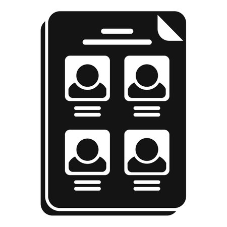 Client datasheet icon simple vector. Data crm. Platform systemのイラスト素材