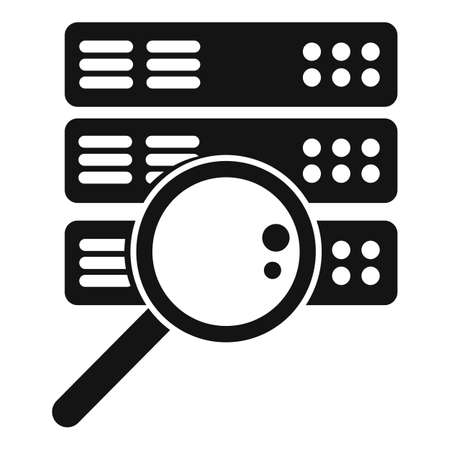 Server database icon simple vector. Crm data. Client humanのイラスト素材