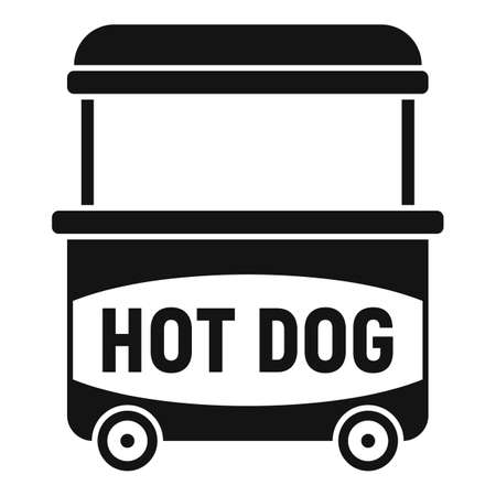 Fast food icon simple vector. Hot dog cart. Street kioskのイラスト素材
