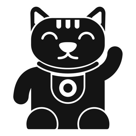 Lucky kitty icon simple vector. Maneki cat. Animal toyのイラスト素材