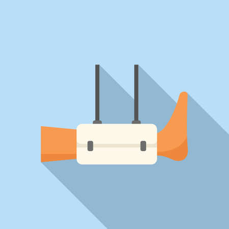 Leg rehabilitation icon flat vector. Physio massage. Doctor therapyのイラスト素材