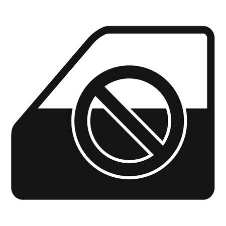 Broken car door icon simple vector. Spare service. Machine seatのイラスト素材