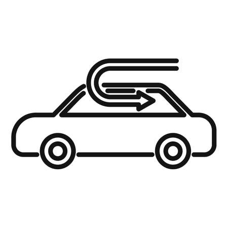 Car air circuit icon outline vector. Auto vehicle. Motor serviceのイラスト素材
