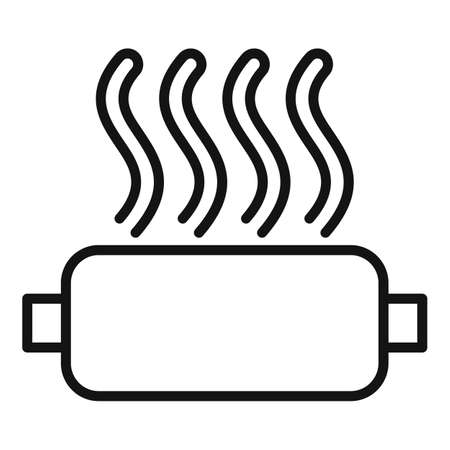 Car motor heat icon outline vector. Auto part. Repair serviceのイラスト素材