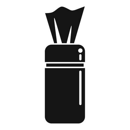 Tissue wet box icon simple vector. Paper roll. Baby squareのイラスト素材