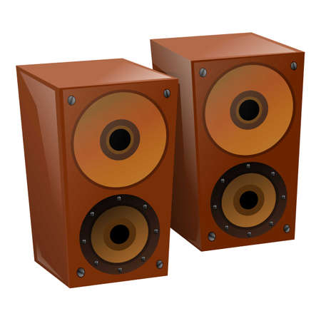 Speaker stereo system icon cartoon vector. Sound music. Home boxのイラスト素材