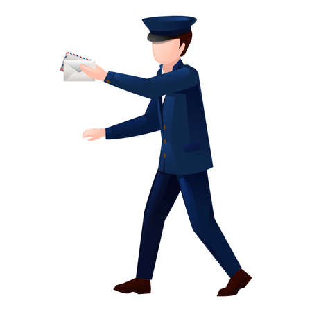 Send mail post icon cartoon vector. Postman box. Envelope job