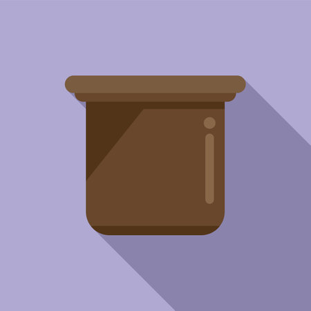 Roast coffee capsule icon flat vector. Espresso cafe. Pod cupのイラスト素材
