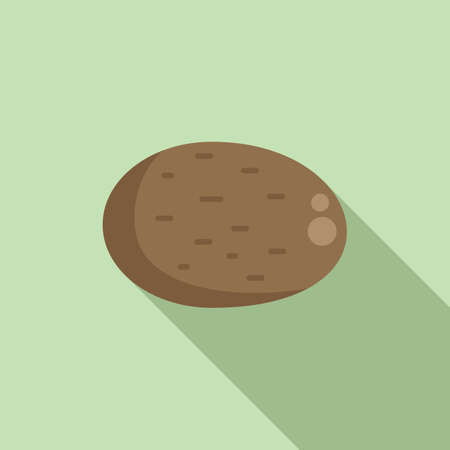 Gmo potato icon flat vector. Dna food. Gene medicineのイラスト素材