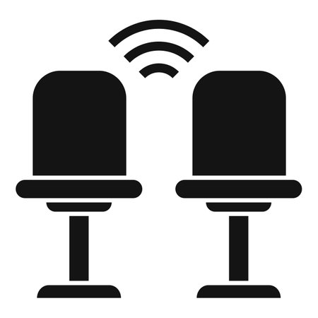 Waiting area wifi icon simple vector. Wait room. Airport seatのイラスト素材