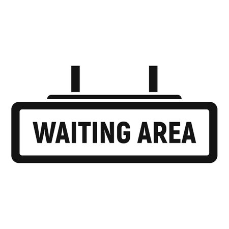 Waiting area sign icon simple vector. Wait room. Chair patientのイラスト素材