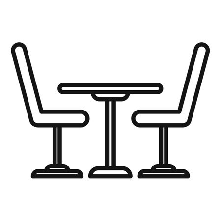 Waiting area cafe icon outline vector. Wait room. Seat patientのイラスト素材