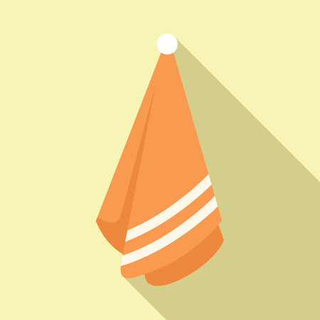 Towel icon flat vector. Napkin cloth. Rag textileのイラスト素材