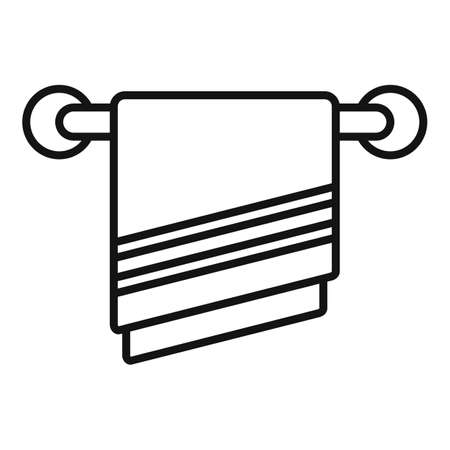 Cotton towel icon outline vector. Fabric tissue. Soft spaのイラスト素材