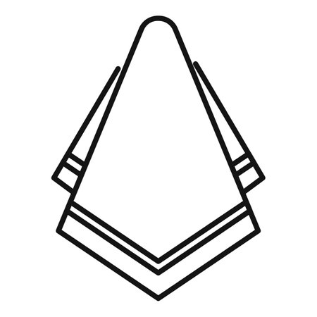 Cotton towel icon outline vector. Clean cloth. Soft stackのイラスト素材