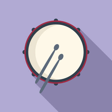 Top view drum icon flat vector. Music kit. Acoustic percussionのイラスト素材