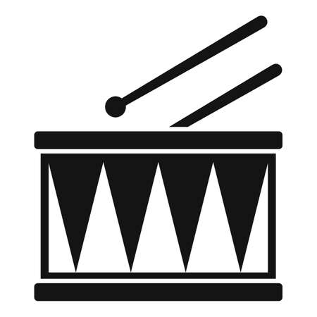 Concert drum icon simple vector. Kit music. Instrument acousticのイラスト素材