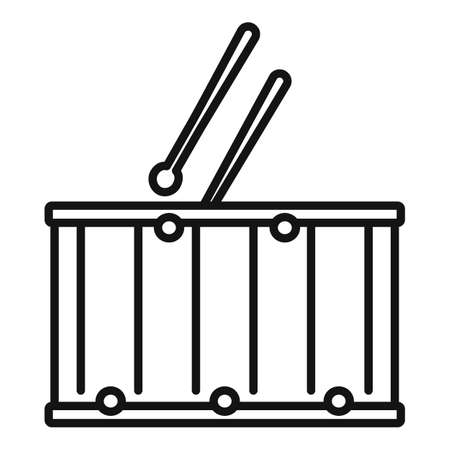 Rock drum icon outline vector. Kit instrument. Acoustic rollのイラスト素材