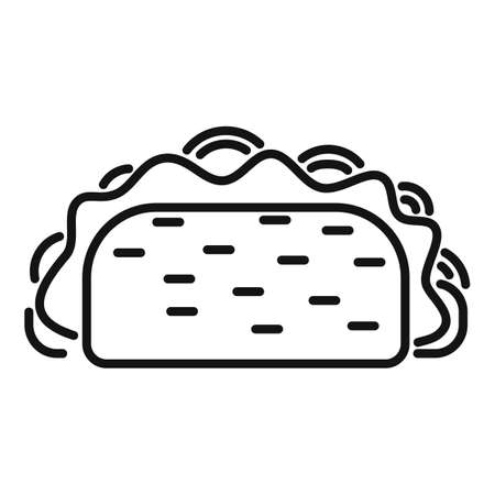 Restaurant taco icon outline vector. Mexican food. Cute mexicoのイラスト素材