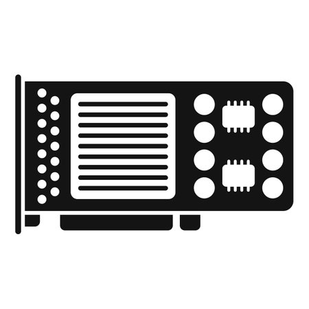 Gpu icon simple vector. Computer card. Chip cpuのイラスト素材