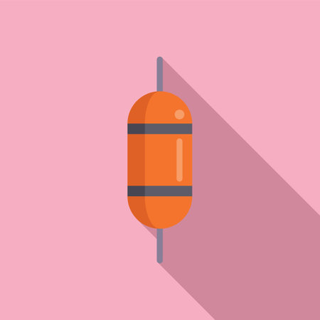 Board resistor icon flat vector. Electric circuit. Device antennaのイラスト素材