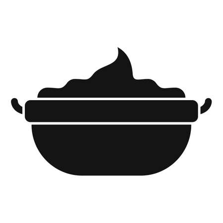 Mashed food icon simple vector. Mash potato. Bowl mealのイラスト素材
