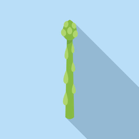 Asparagus plant icon flat vector. Spring food. Raw organicのイラスト素材