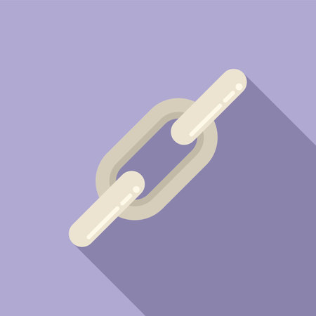 Disconnect chain icon flat vector. Web link. Internet button