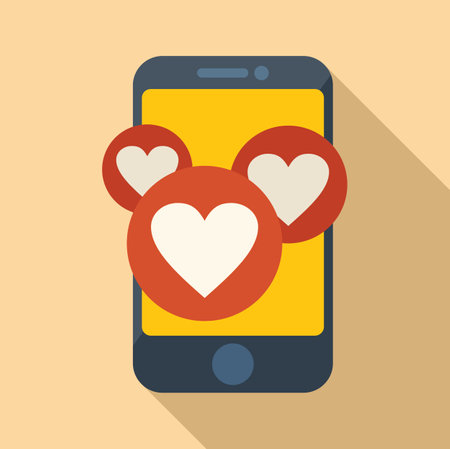 Phone subscribe like icon flat vector. Email message. Notice buttonのイラスト素材