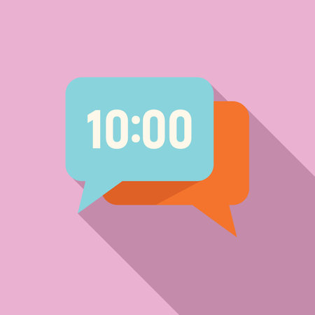Job hour chat icon flat vector. Work time. Home clockのイラスト素材