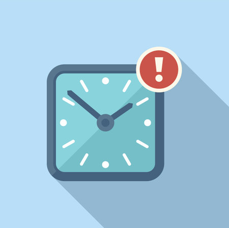Wall clock hour icon flat vector. Office work. Individual workerのイラスト素材