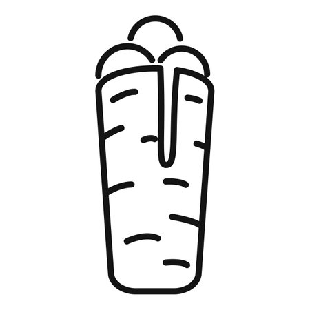Falafel wrap icon outline vector. Cooking plate. Vegan cucumberのイラスト素材