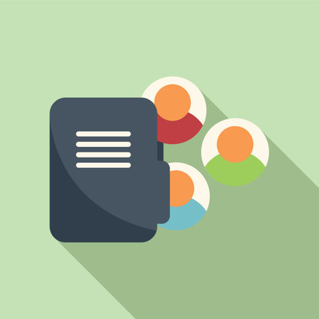 Target audience icon flat vector. Seo business. Customer adのイラスト素材